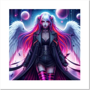 Goth Angel Girl Posters and Art